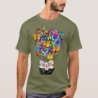 T-shirt Beurre Pitbull de chien mignon à air chaud T