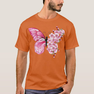T-shirt Beurre rose cerisier japonais fleurs Sakura