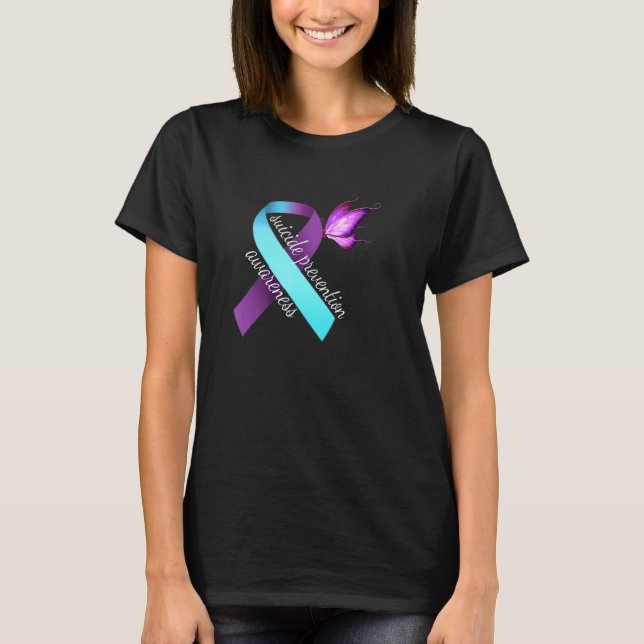 T-shirt Beurre-ruban de sensibilisation à la prévention du (Devant)