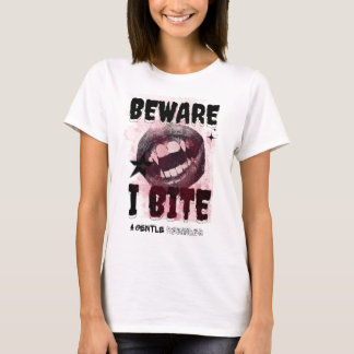 T-shirt BEWARE I BITE - Grunge Vampire Aesthetic Y2K Goth