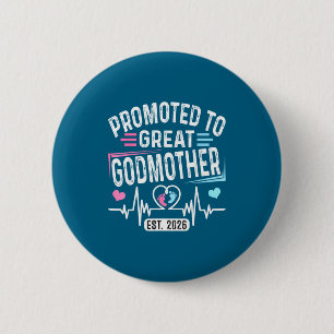 T-Shirt bewirbt großartige Patentante Est Vintage Button
