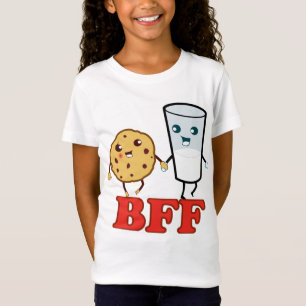 T-Shirt BFF, biscuit et lait