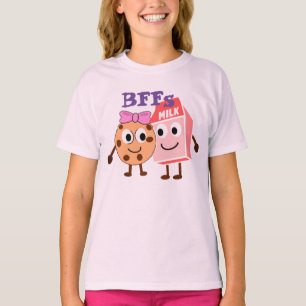 T-shirt BFF lait et chips de chocolat biscuits Kids Funny