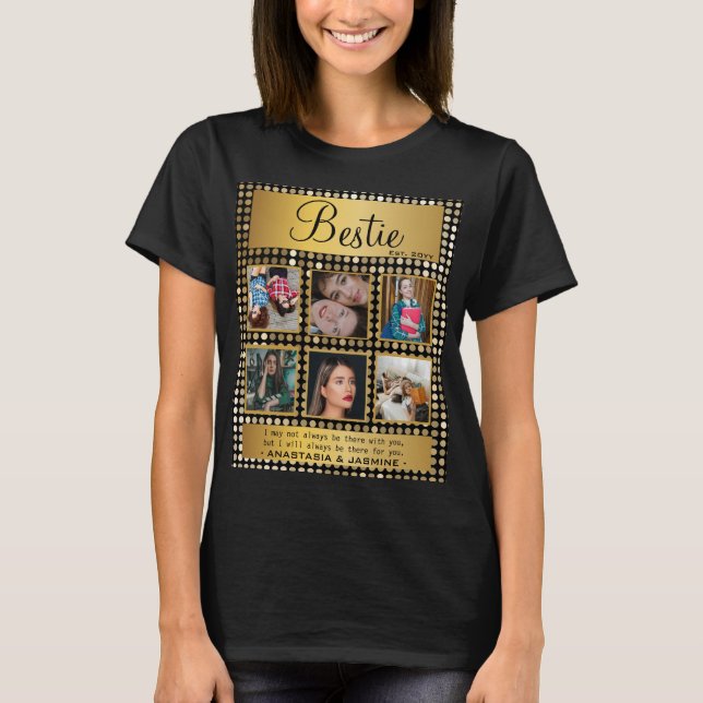 T-shirt BFF Photo Collage Best Friend Citation Parties sci (Devant)