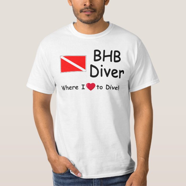 T-shirt BHB Diver - Où j'aime plonger! (Devant)