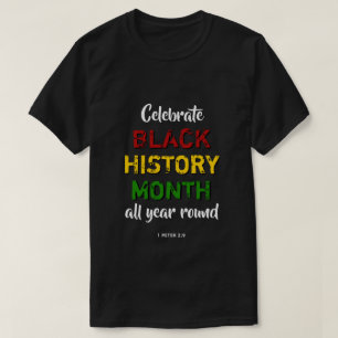 T-shirt BHM Célébrer le Mois de l'Histoire Noire Bible Chr