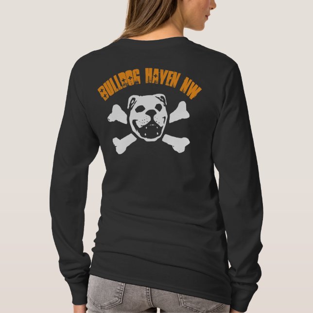 T-shirt BHNW + Crâne de bouledogue (orange pour (Dos)