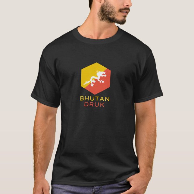 T-shirt Bhoutan Druk - Dragon de tonnerre (Devant)