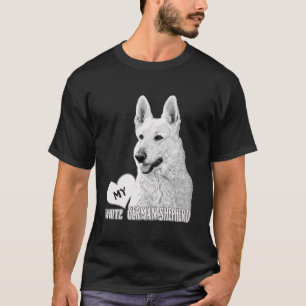 T-shirt Bhymer Love My White German Shepherd