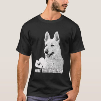 T-shirt Bhymer Love My White German Shepherd