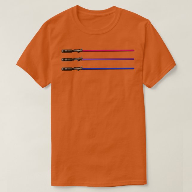 T-SHIRT BI FIDE LIGHTSABERS (Design devant)