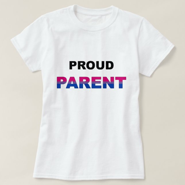 T-shirt Bi fier LGBT de parent (Design devant)