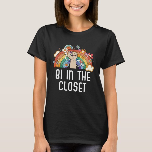 T-shirt Bi In The Closet Bisexual Rainbow Pride Bisexualit (Devant)