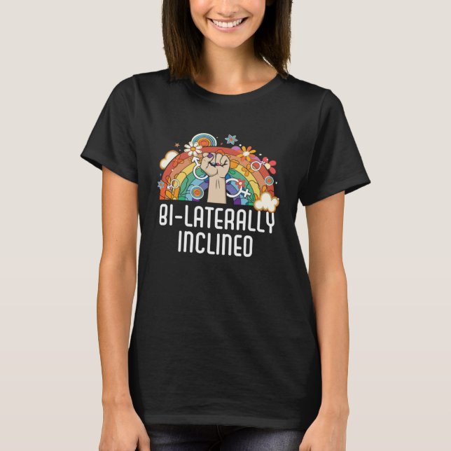 T-shirt Bi Laterally Inclined Bisexual Pride Bisexuality L (Devant)