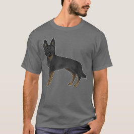 T-shirt Bi-noir berger allemand GSD chien mignonne caricat
