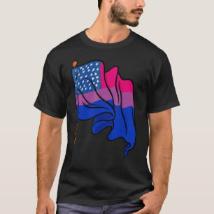 T-shirt Bi Pride Mois Us Drapeau Bisexuel Drapeau Queer Lg