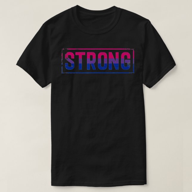 T-shirt Bi Pride Strong Workout Bisexual Pride Fitness Str (Design devant)