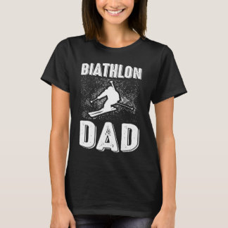 T-shirt Biathlète Papa Sports d'hiver Neige Biathlète Cros