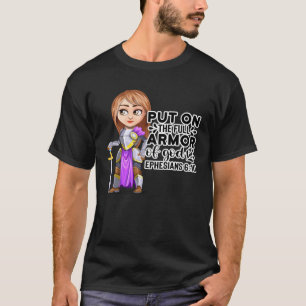 T-shirt Bible chrétienne Motivation Armure de Dieu Ephésie