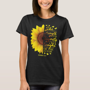 T-shirt Bible chrétienne Verse Tournesol Écriture Religion