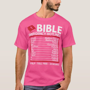 T-shirt Bible numéros d'urgence - Drôle Christian Bible Je