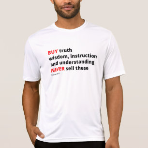 T-shirt Bible, Proverbes 23:23, Acheter vérité, sagesse,