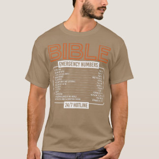 T-shirt Bible Verse Bible Numéro d'urgence Dieu Premium T-