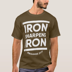 T-shirt Bible Verse Proverbes 2717 Iron Sharpens Fer Chris