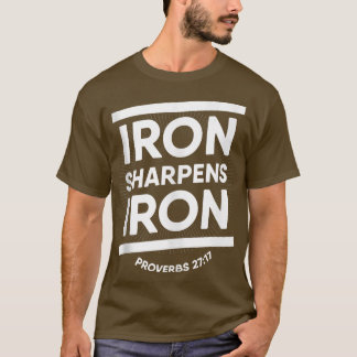 T-shirt Bible Verse Proverbes 2717 Iron Sharpens Fer Chris