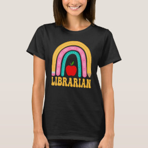 T-shirt Bibliothécaire Crayon Arc-en-ciel Femmes Retour à