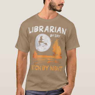 T-shirt Bibliothécaire De Jour Sorcière De Nuit Femmes Hal