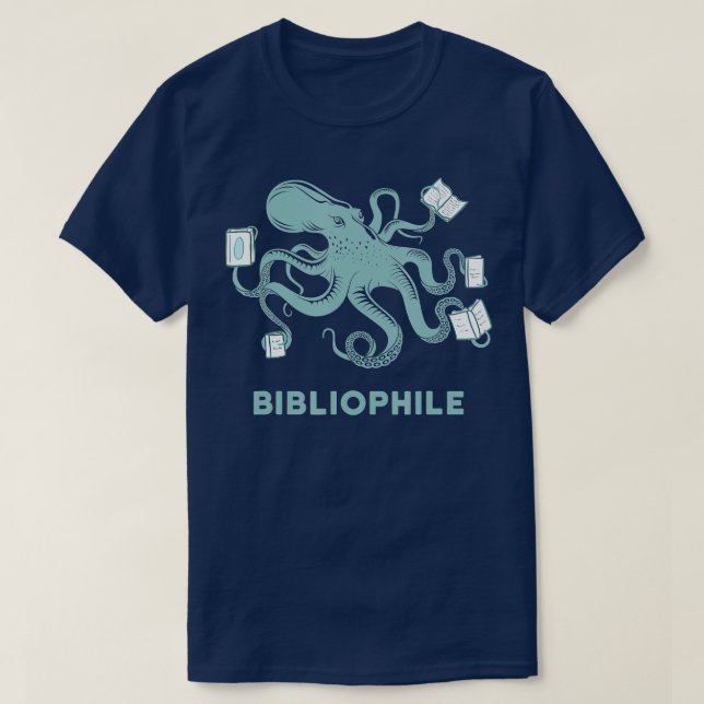 T-shirt Bibliothécaire de l'école Cadeau Octopus Lecture l (Design devant)