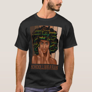 T-shirt Bibliothécaire de l'école Femmes africaines Messy