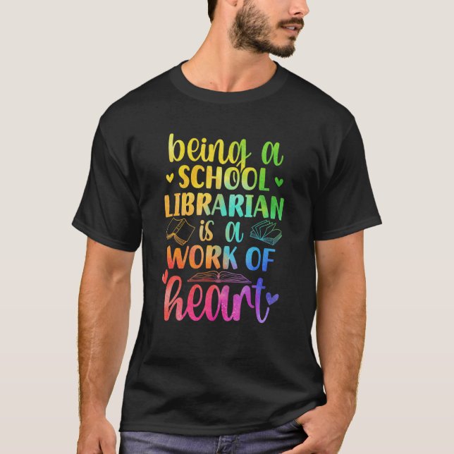 T-shirt Bibliothécaire De L'École Travail De Bibliothèque  (Devant)