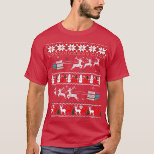 T-shirt Bibliothécaire de Noël Lecteur de livres de biblio