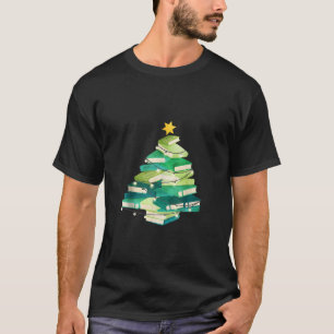 T-shirt Bibliothécaire Livre Lover Christmas Tree Lights J