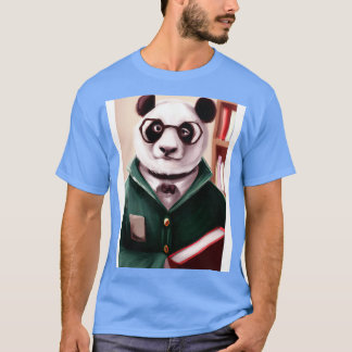 T-shirt Bibliothécaire Panda 1