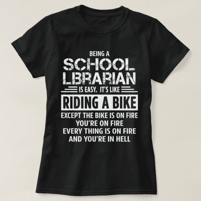 T-shirt Bibliothécaire scolaire (Design devant)