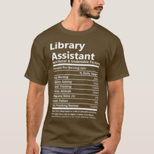 T-shirt Bibliothèque Assistant Facto nutritionnel et indén