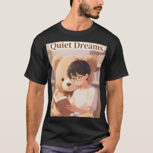 T-shirt Bibliothèque Cozy Scholar Garçon & Ours en Peluche