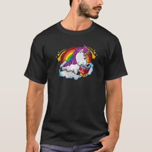 T-shirt Bibliothèque de lecture mignonne Unicorn Lire les 