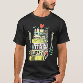T-shirt Bibliothèque de livres mignonnes Lecteur Conceptio