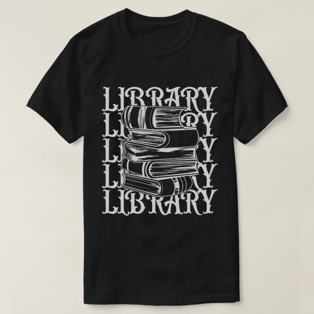 T-shirt Bibliothèque de typographie blanc (Design devant)