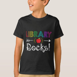 T-shirt Bibliothèque Rocks Professeur Étudiant Amusement C
