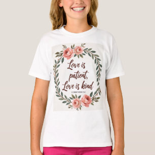 T-shirt biblique : L'amour est patient, l'amour es