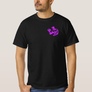 T-shirt Bicep Curl Minimalist Gym - Purple Fitness Design