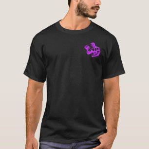 T-shirt Bicep Curl Minimalist Gym - Purple Fitness Design