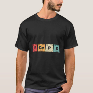 T-shirt Biceps Éléments de tableau périodique Poids de la