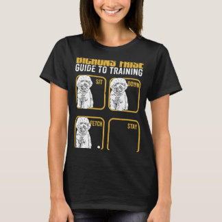 T-shirt Bichon frise guide d'entraînement Assieds-toi Assi