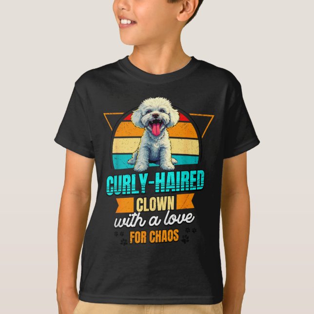 T-shirt Bichon Frise Lover Funny Bichon Frise Retro  (Devant)